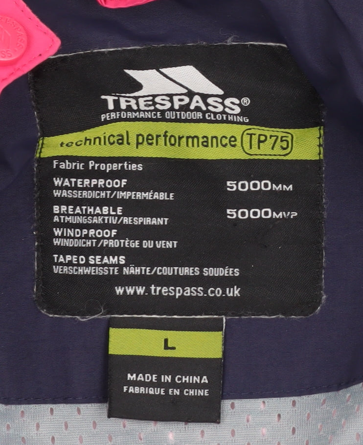 Trespass Women's Pink Ski Jacket L - Winter Waterproof