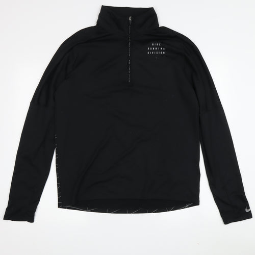 Nike Men's Black Long Sleeve Pullover Hoodie - Size M
