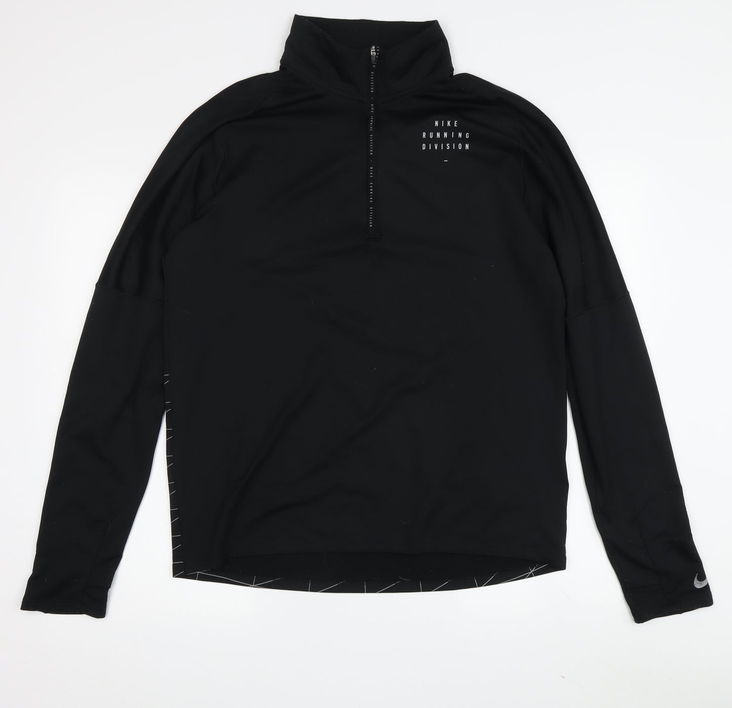 Nike Men's Black Long Sleeve Pullover Hoodie - Size M