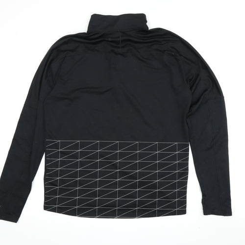 Nike Men's Black Long Sleeve Pullover Hoodie - Size M