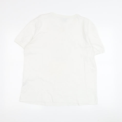 Zara Mickey Mouse Tee Unisex White M Casual Style