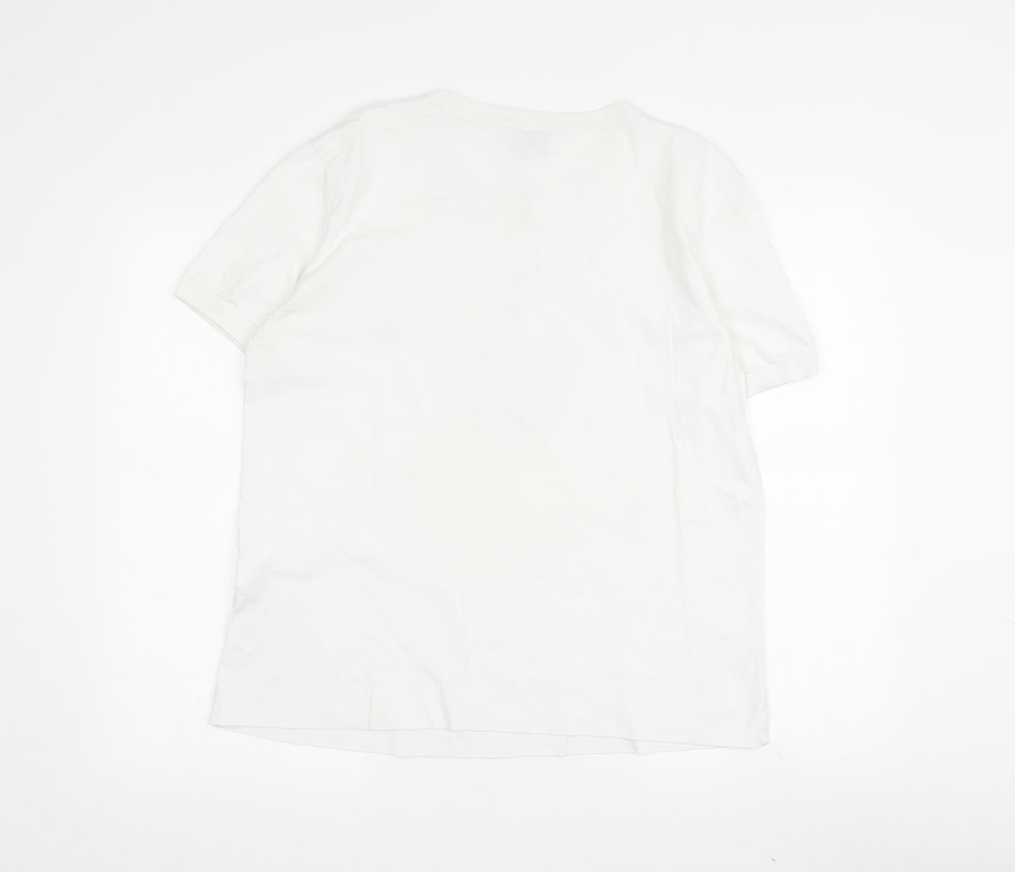 Zara Mickey Mouse Tee Unisex White M Casual Style