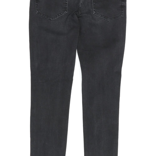 Topman Men's Black Skinny Jeans 28S Distressed Denim