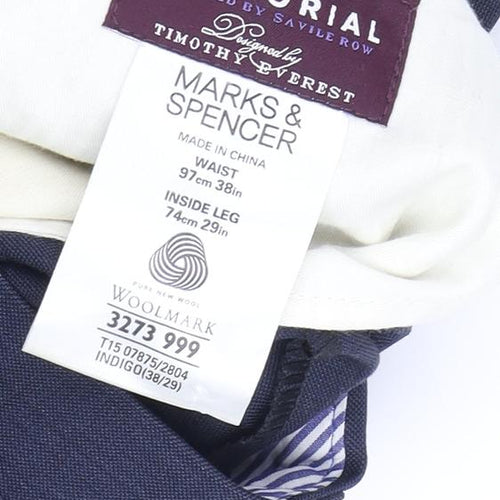Marks and Spencer Men's Blue Dress Pants Size 38