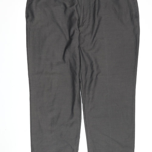 Greenwoods Men's Black Dress Pants, XL Regular Fit