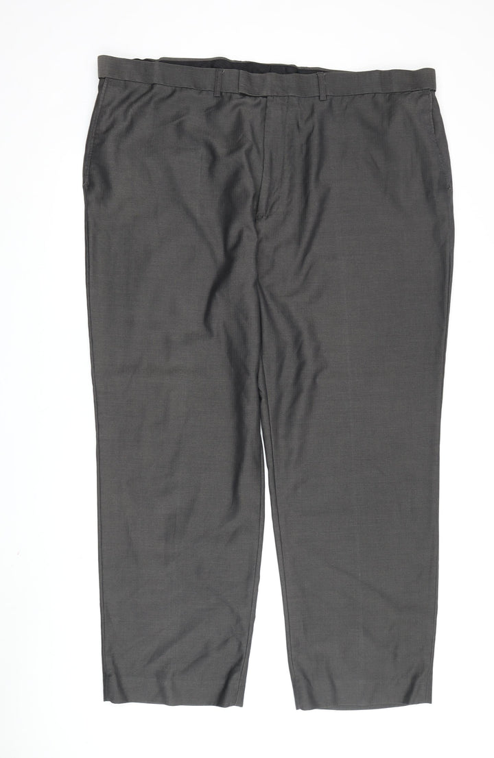 Greenwoods Men's Black Dress Pants, XL Regular Fit
