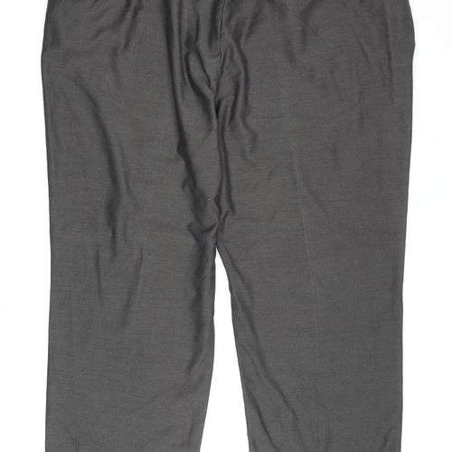 Greenwoods Men's Black Dress Pants, XL Regular Fit