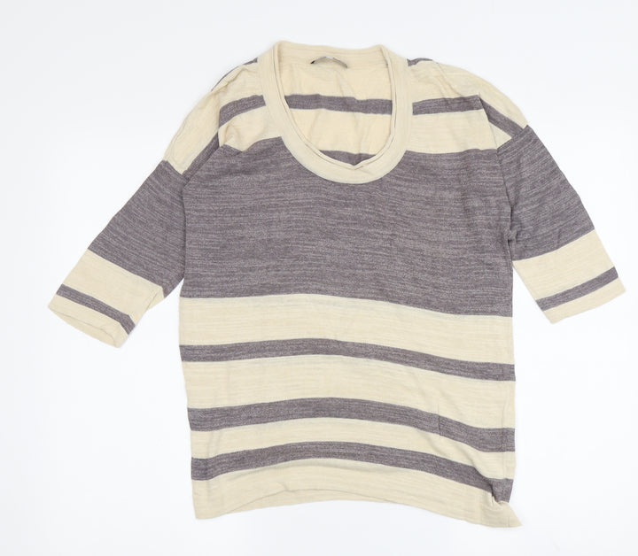 Great Plains Women's Beige Striped Pullover Jumper - Small