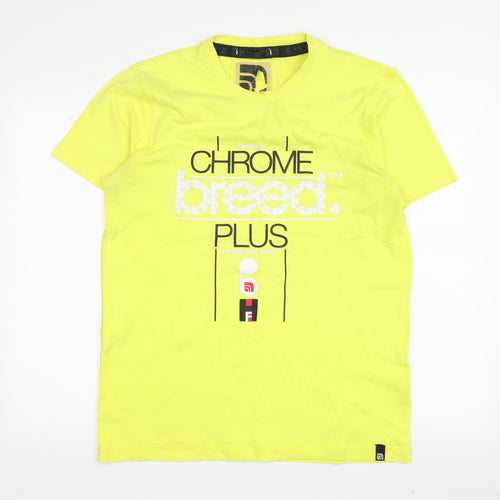 Breed Men's Yellow Graphic Print T-Shirt S