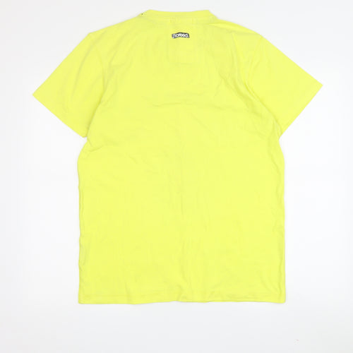 Breed Men's Yellow Graphic Print T-Shirt S