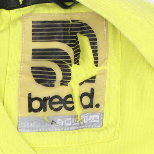 Breed Men's Yellow Graphic Print T-Shirt S