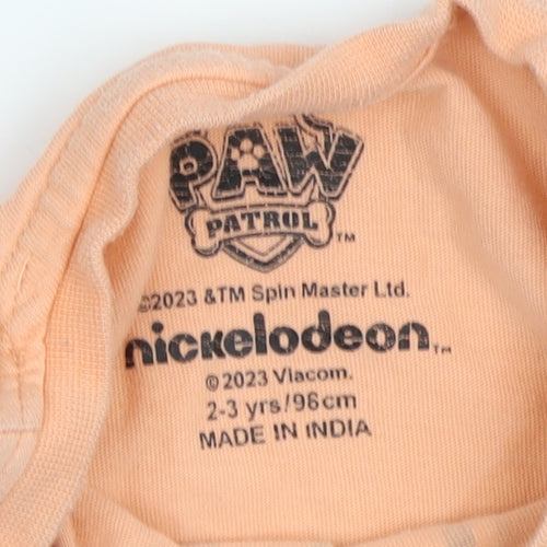 Nickelodeon Paw Patrol Boys Orange T-Shirt 2-3 Years