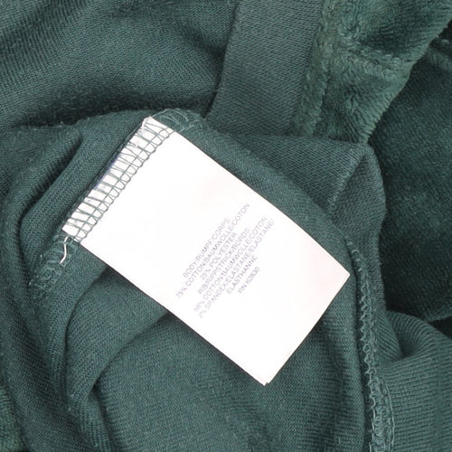Land's End Women's Green Velour T-Shirt Size S