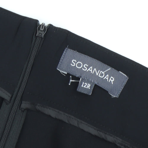 Sosandar Women’s Black Paperbag Trousers Size 12