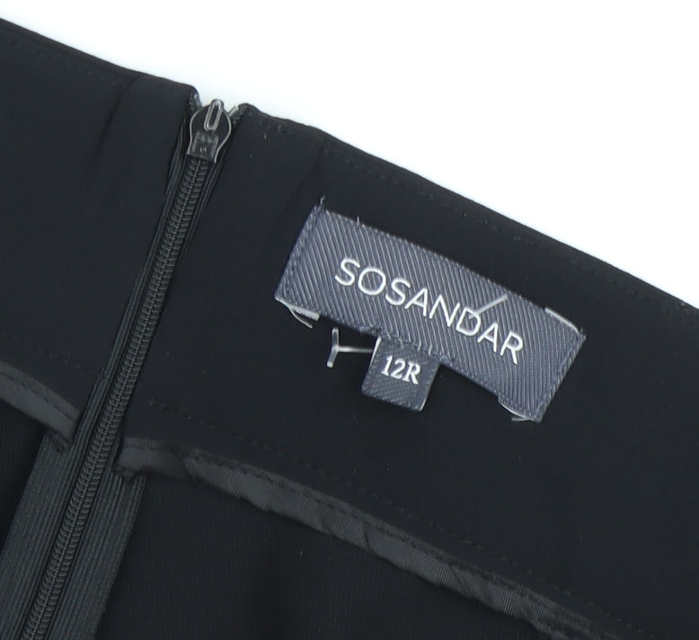 Sosandar Women’s Black Paperbag Trousers Size 12