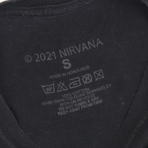 Nirvana Men's Black Music T-Shirt Size S