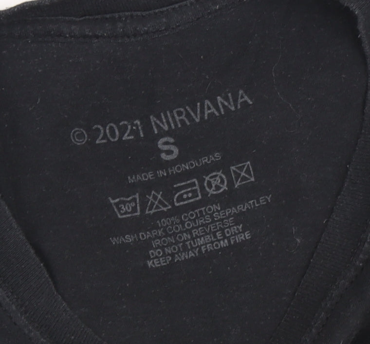 Nirvana Men's Black Music T-Shirt Size S
