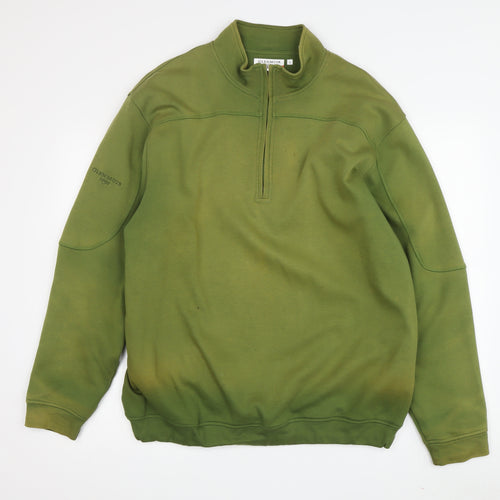 Glenmuir Men's Green 1/4 Zip Sweatshirt L
