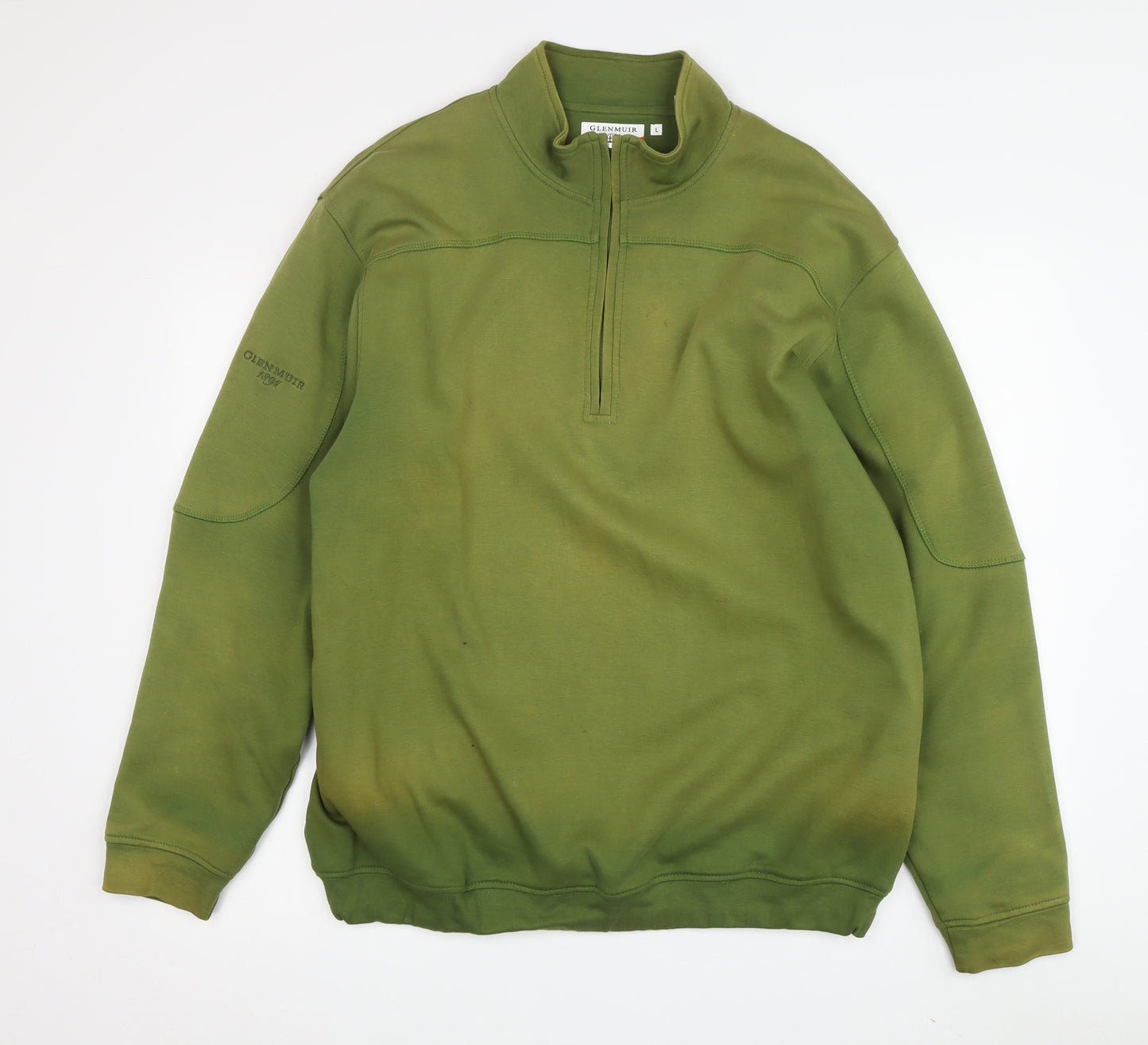 Glenmuir Men's Green 1/4 Zip Sweatshirt L