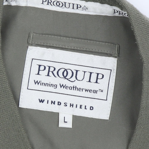 Proquip Men's Green V-Neck Sweatshirt L
