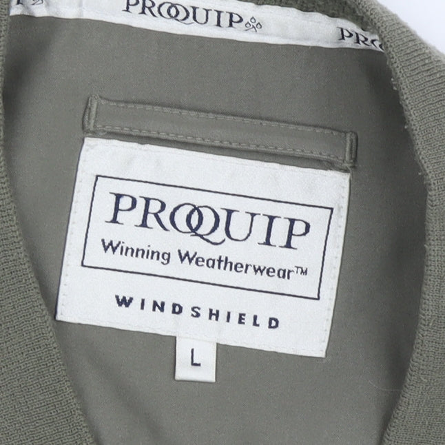 Proquip Men's Green V-Neck Sweatshirt L