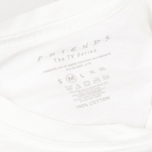 Friends White T-Shirt M Unisex Adults Casual Basic