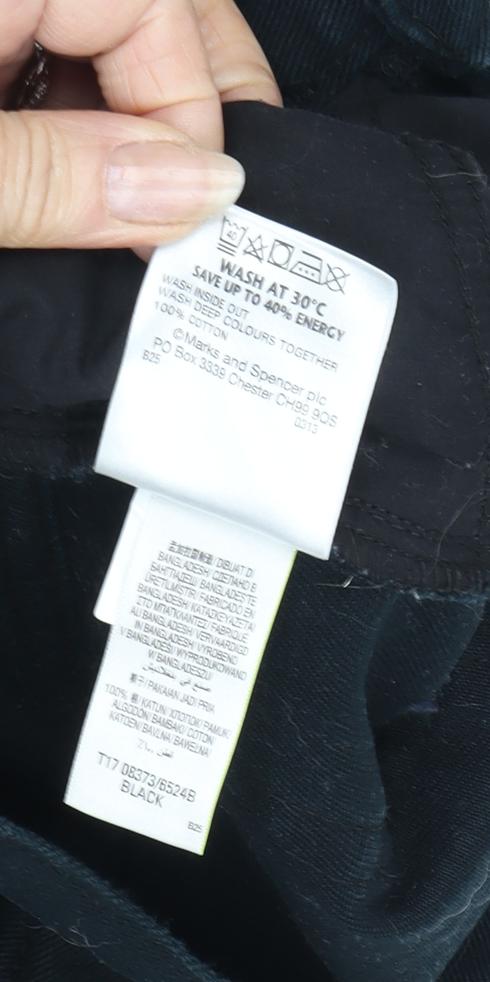 Marks and Spencer Men's Black Straight Jeans Size 32