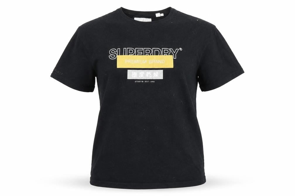 Superdry Unisex Black Crew Neck T-Shirt UK 10