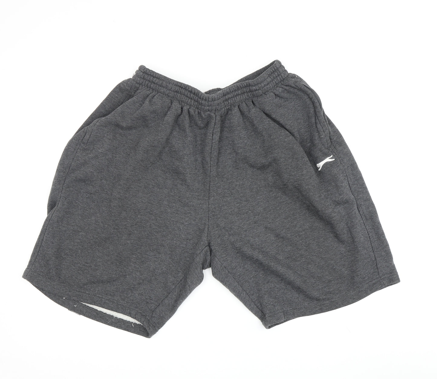 Slazenger Men's Grey Sweat Shorts XL Elastic Waist