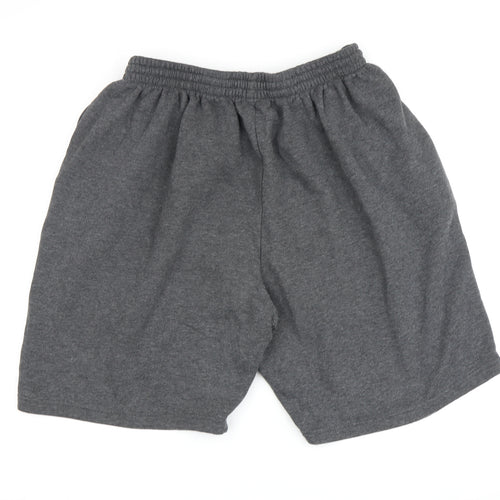 Slazenger Men's Grey Sweat Shorts XL Elastic Waist