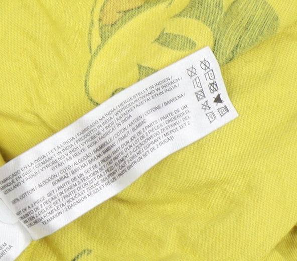 Disney Women's Yellow Mickey Mouse Crop T-Shirt S