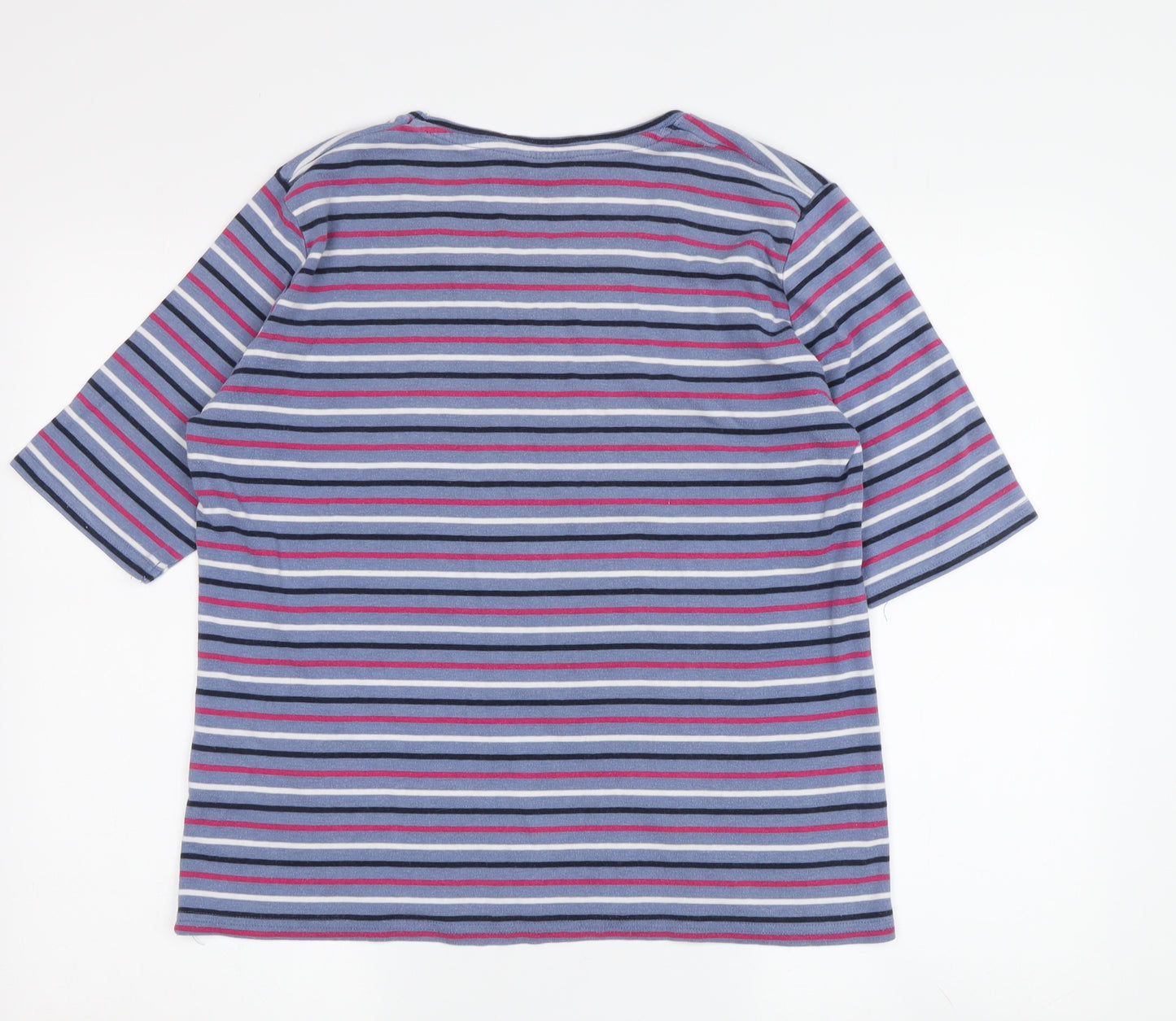 Isle Women's Multicoloured Striped T-Shirt Size 14
