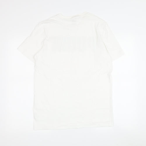 Puma Men's White S Crew Neck Logo T-Shirt