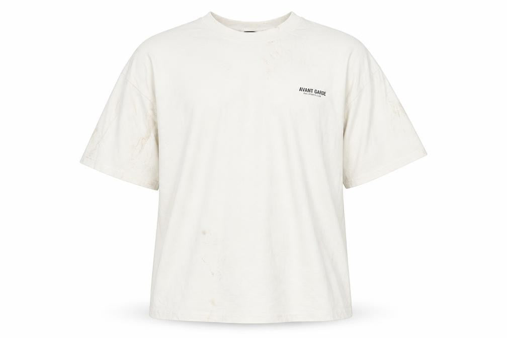 Avant Garde White T-Shirt, Men's L, Graphic Print