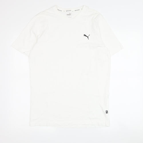 Puma White Men’s T-Shirt S - Breathable Jersey Casual