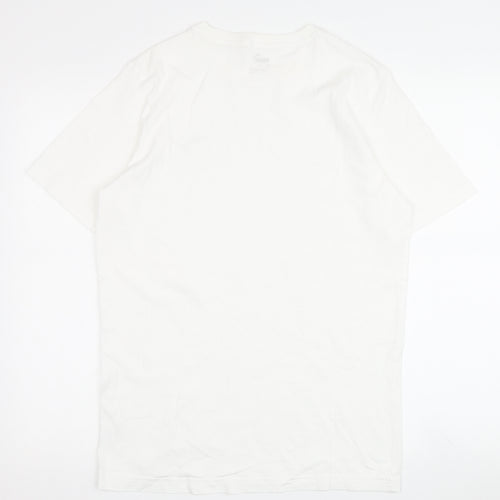 Puma White Men’s T-Shirt S - Breathable Jersey Casual