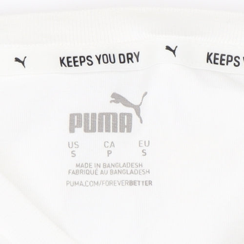 Puma White Men’s T-Shirt S - Breathable Jersey Casual