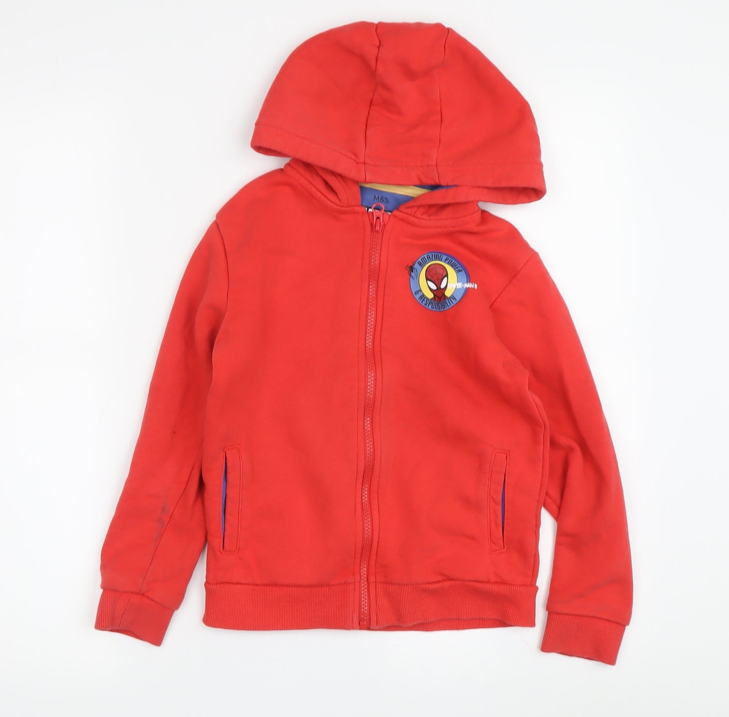 Marks and Spencer Boys Red Spider-Man Hoodie - 6-7 Years