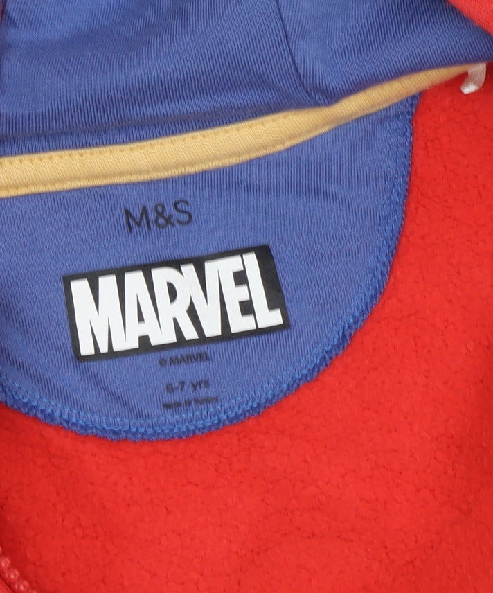 Marks and Spencer Boys Red Spider-Man Hoodie - 6-7 Years