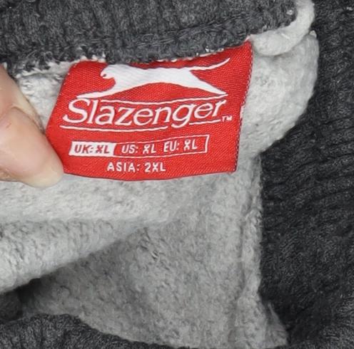 Slazenger Men's XL Grey Sweat Shorts with Logo