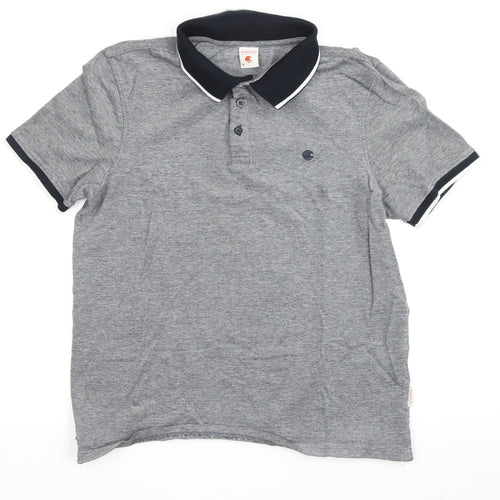 SoulCal & Co Men's Grey Short Sleeve Polo M