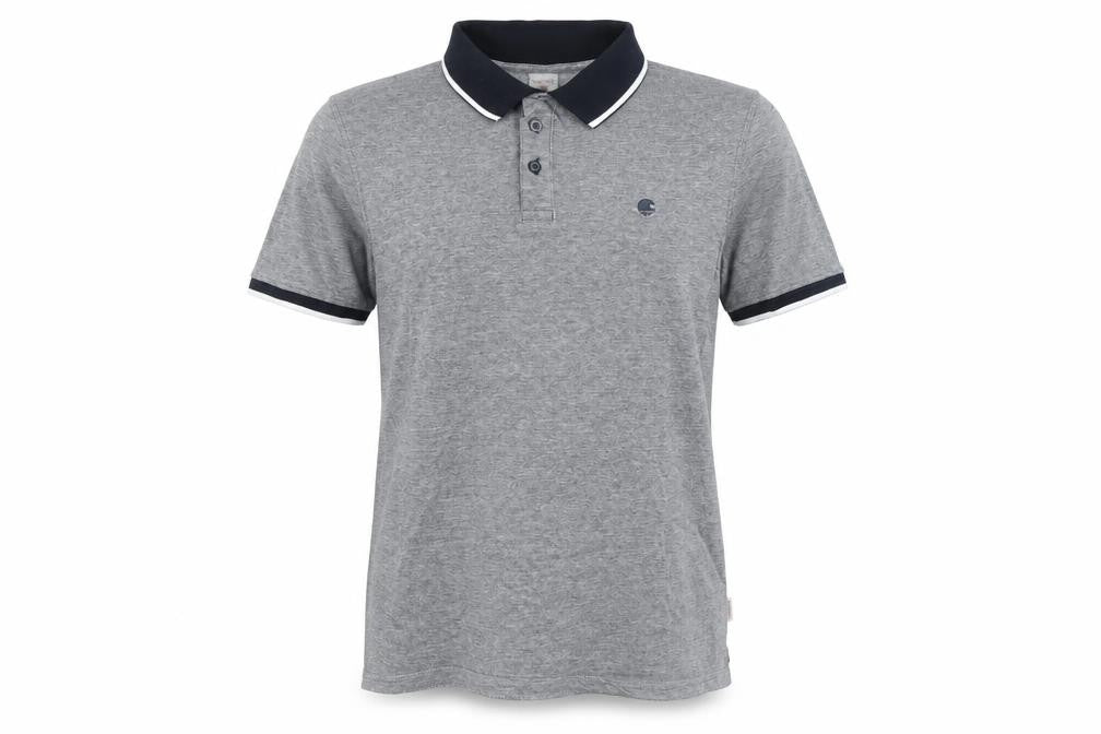 Front view of SoulCal Men's Grey Short Sleeve Polo M