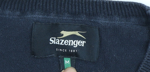 Slazenger Men's Blue Medium Pullover Jumper