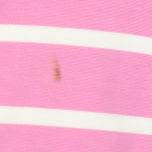 Karl Kertess Men’s Pink Striped Polo Shirt L