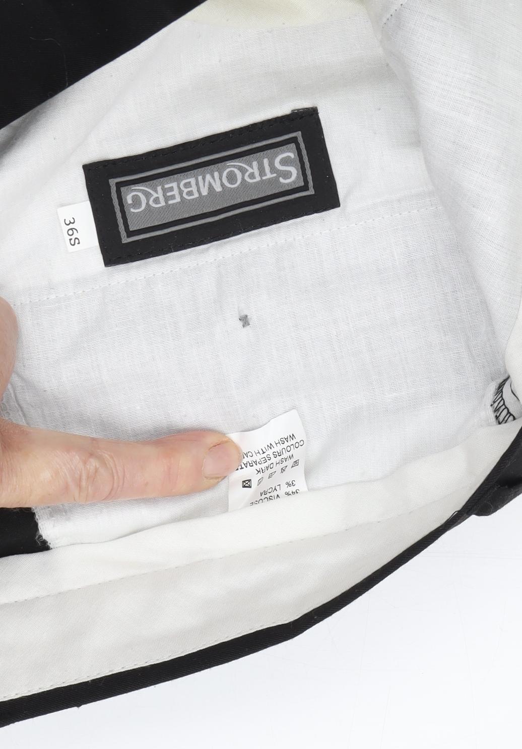 Stromberg Men's Black Slim Trousers 36S Formal