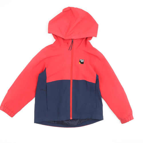 Sprayway Boys Colourblock Rain Coat Red/Blue 4-5 Years