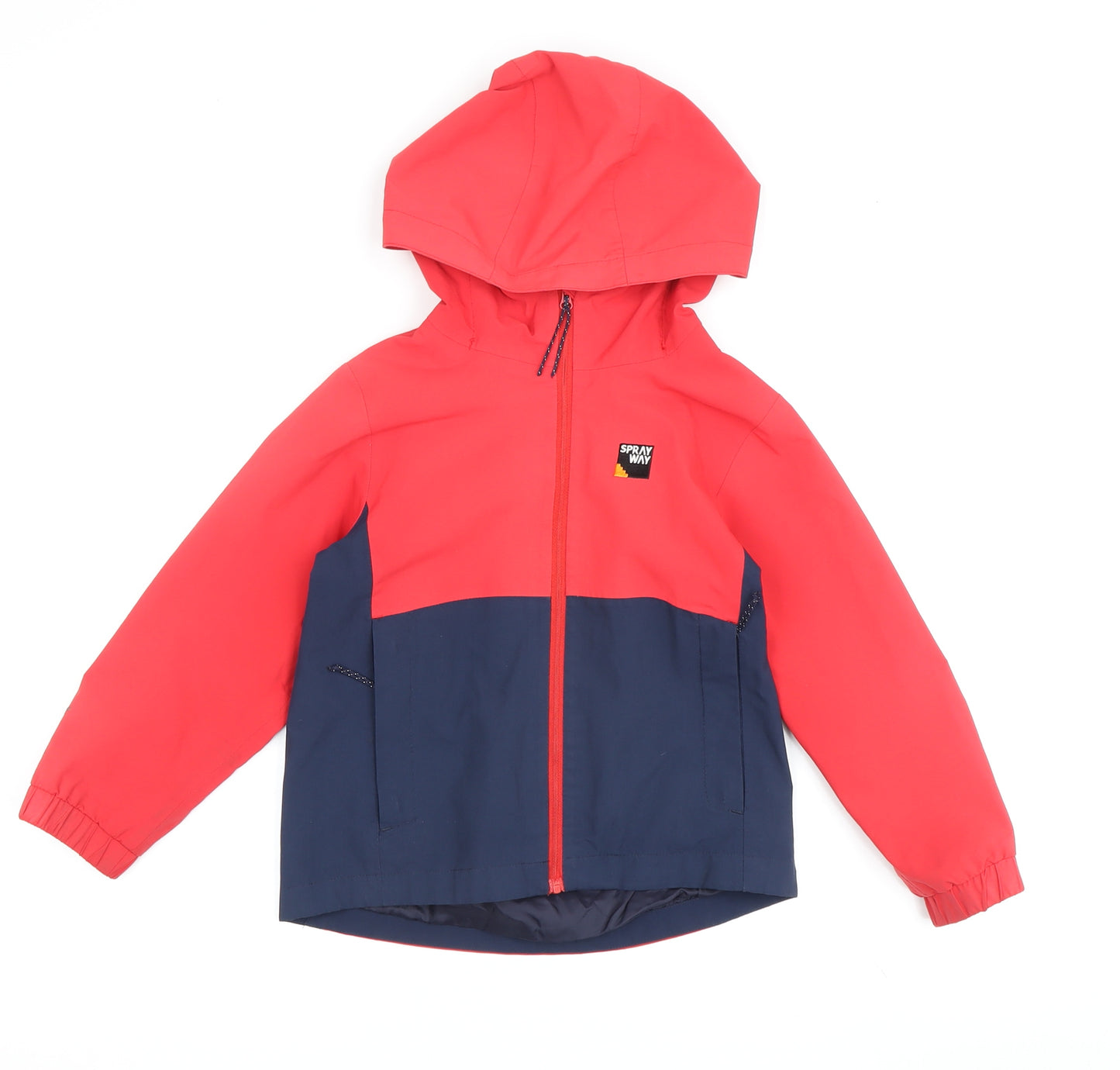 Sprayway Boys Colourblock Rain Coat Red/Blue 4-5 Years