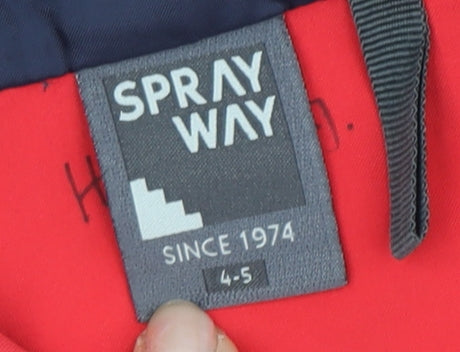 Sprayway Boys Colourblock Rain Coat Red/Blue 4-5 Years