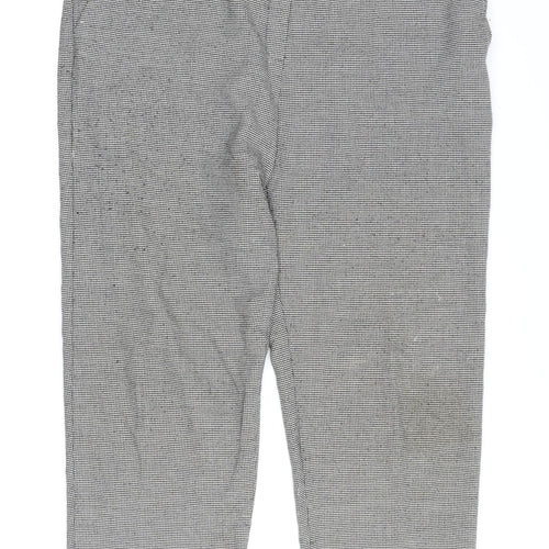 Marks and Spencer Women's Black Geometric Trousers Size 16
