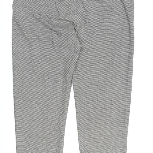 Marks and Spencer Women's Black Geometric Trousers Size 16